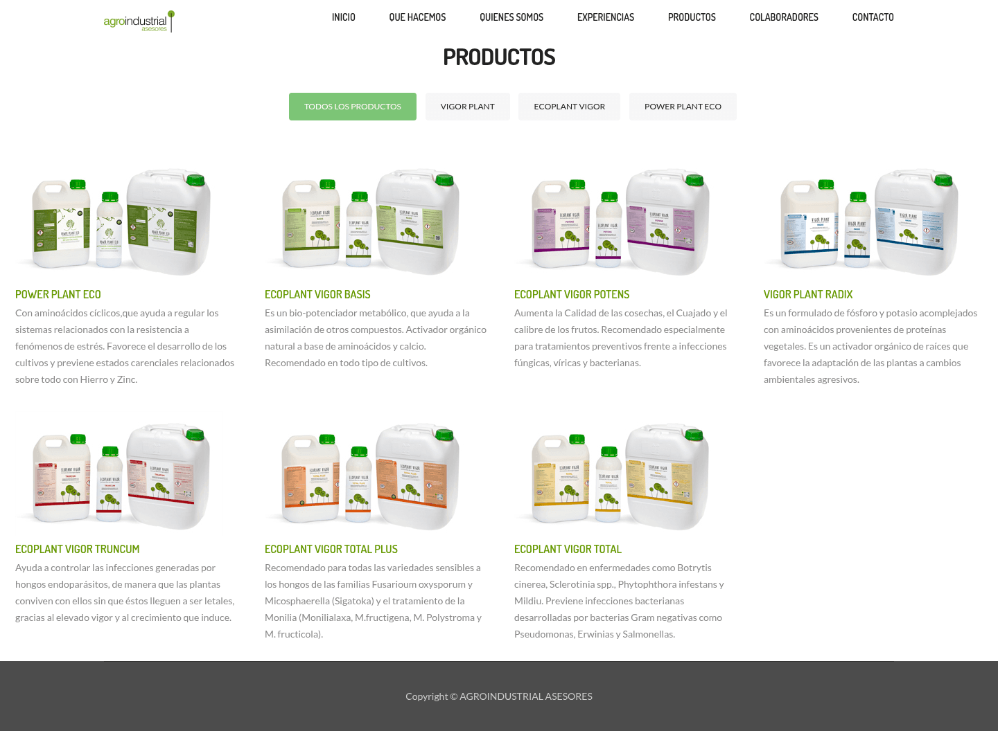 Agro Industrial Asesores - Web Corporativa Agrícola - Captura 5