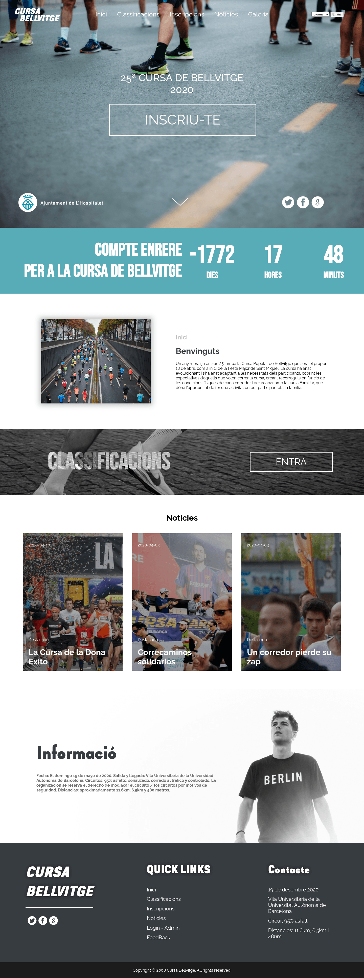 Cursa Bellvitge - Plataforma de Gestión de Carrera Popular