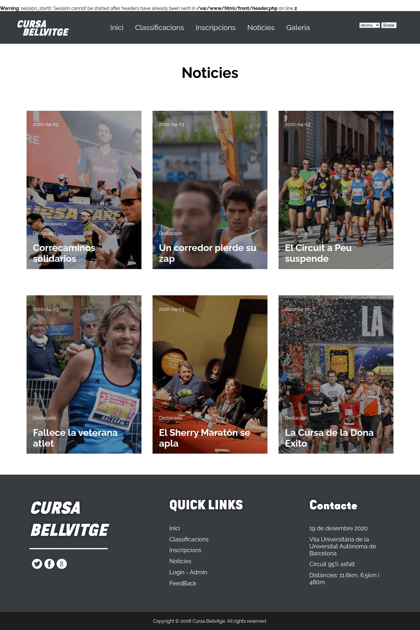 Cursa Bellvitge - Plataforma de Gestión de Carrera Popular - Captura 4