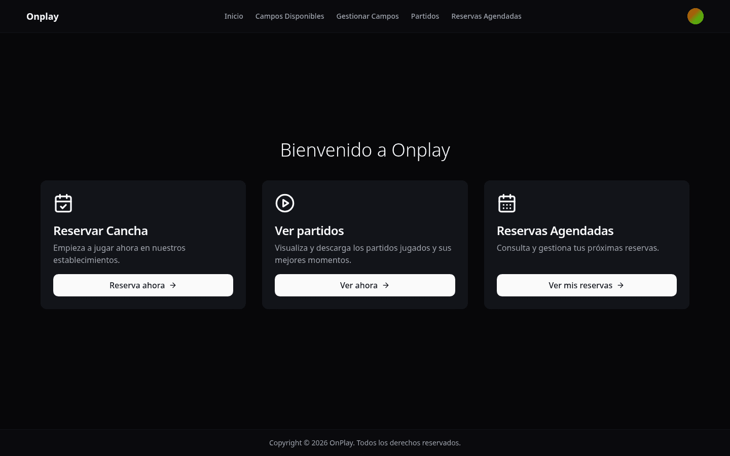Onplay - Plataforma de Reservas de Pistas Deportivas - Captura 2